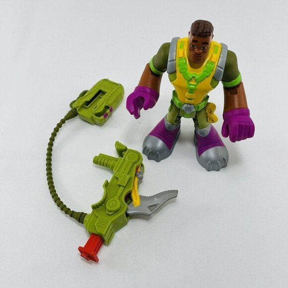 Mattel Fisher Price Rescue Hero Rocky Canyon Action Figure Green Tool Adjustable - Picture 6 of 9